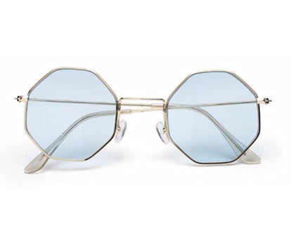 Blue Hexagon Unisex UV Protected Sunglass