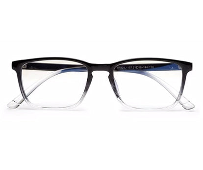 Transparent Black Gradient Rectangle Eyeglasses for Men
