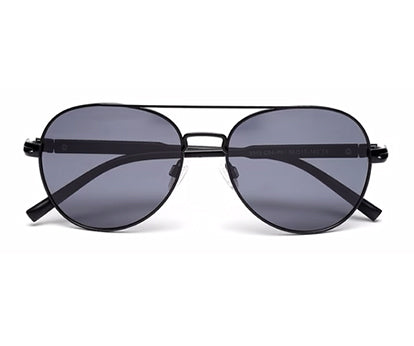 Black Aviator Style UV Sunglass