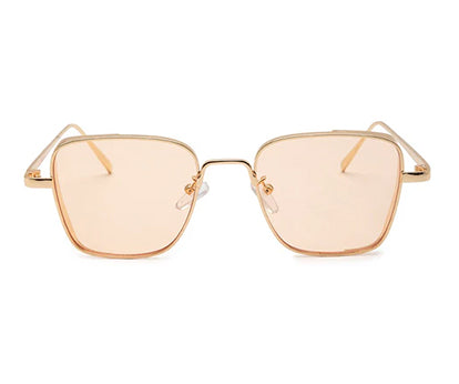 Light Brown Square Shaped UV Sunglass