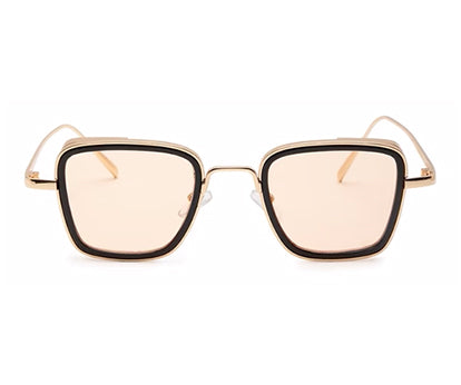 Light Brown Square Shaped UV Sunglass