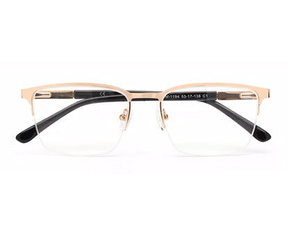 HALF RIM SQUARE UNISEX EYEGLASSES