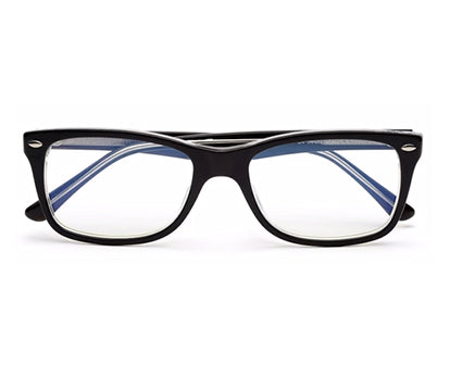 Charcoal Grey Rectangle Eyeglasses for Men