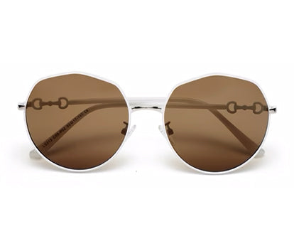 Black Large Oval UV Protection Sunglasses for Women