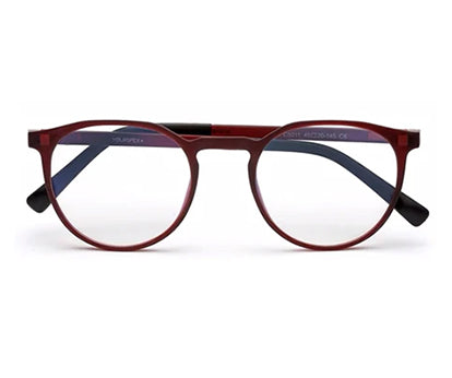 Wine Oval Clip-on Eyeglasses for Men and Women