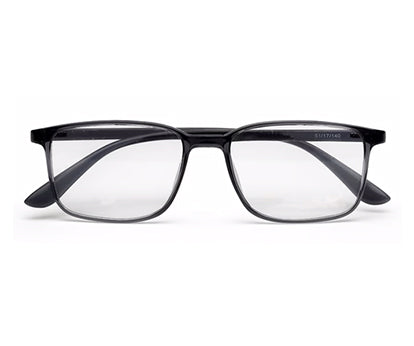 Grey Glossy YourSpex Flex Rectangle Eyeglass for Men
