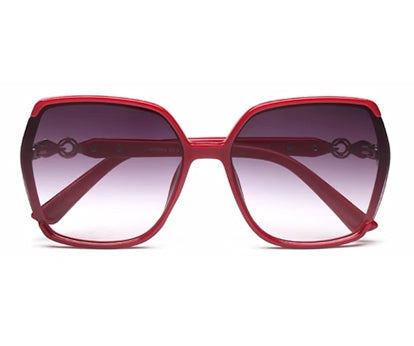 Red Irregular Shaped UV 400 Polarised Sunglass for Women