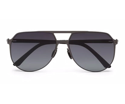 Zenith UV400 Titanium Gradient Grey Aviator Polarized Sunglasses for Men