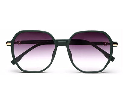 Green Oval UV 400 Polarised Sunglass for Women