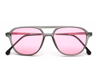 Retro Pink Square Sunglass