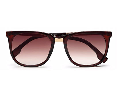Gradient Dark Brown Wayfarer UV 400 Sunglass for Women