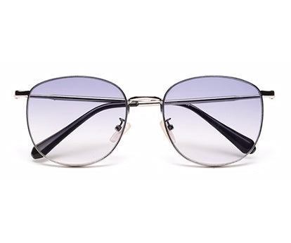 Gradual Grey Blue Oval Shaped UV Sunglass