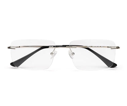 Rimless Silver Rectangle Spectacles Frames