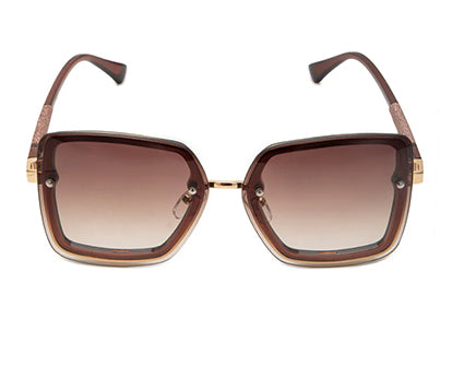 Gradual Brown Square Shaped UV Sunglass
