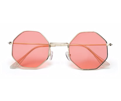 Red Hexagon UV Protected Sunglass for Women