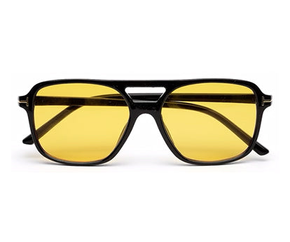 Yellow Retro Vintage Pilot UV400 Protected Sunglass for Men
