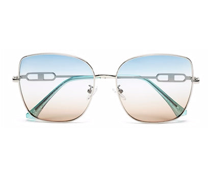 Gradient Blue Large Square UV  Protection Sunglass for Women