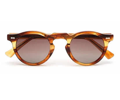 Thick Acetate Clubmaster Sienna Blend Sunglasses