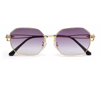 Purple Hexagon UV Sunglass for Men and Women
