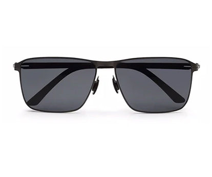 Zenith UV400 Titanium Large Black Polarized Goggles for Men with Grey Temple