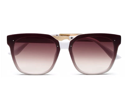 Gradient Brown White Wayfarer UV Sunglass for Women