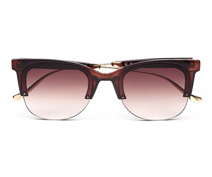 Brown Gradient Clubmaster UV Protection Sunglass for Men