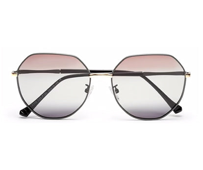 Gradient Light Brown Round UV Protection Sunglass for Men & Women