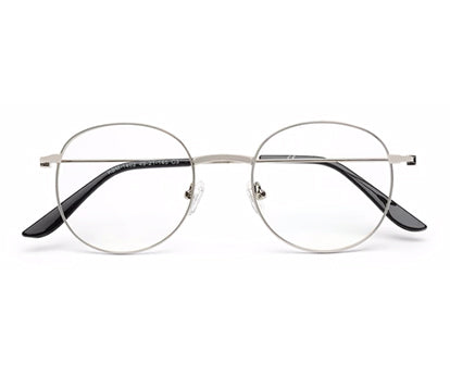SILVER UNISEX OVAL GLASSES