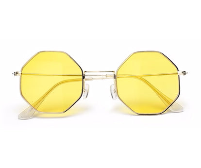 Yellow Hexagon Unisex UV Protected Sunglass