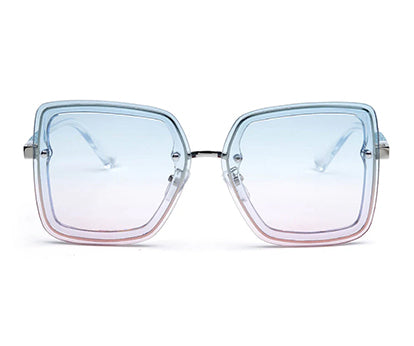 Gradient Light Blue Pink UV Sunglass for Women