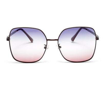 Gradient Blue Pink Large Square UV Protection Sunglass for Women