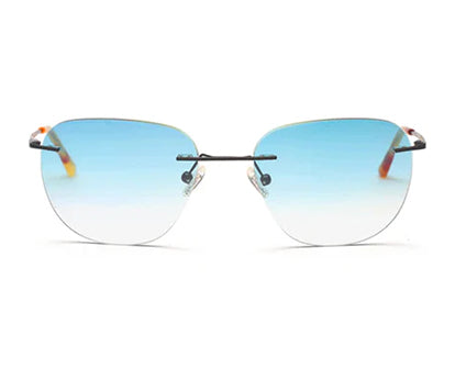 Rimless Gradient Blue Sunglasses