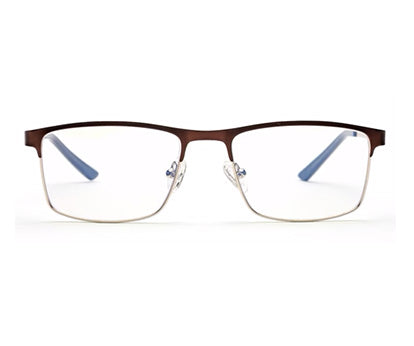 Copper Gold Rectangle Eyeglasses for Men