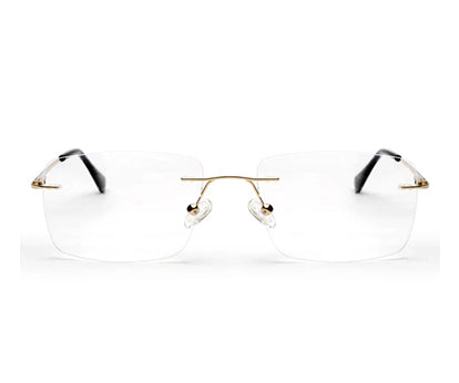 Rimless Golden Rectangle Spectacles