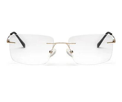 Rimless Golden Rectangle Spectacles Frames