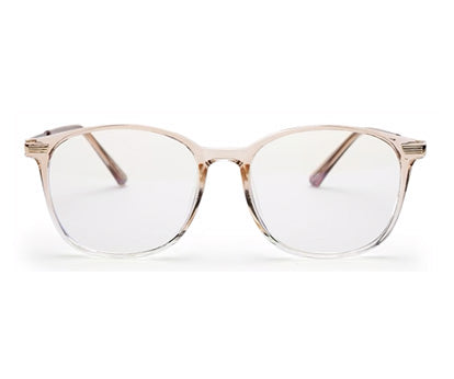 Gradient Transparent Beige Square Eyeglass for Women
