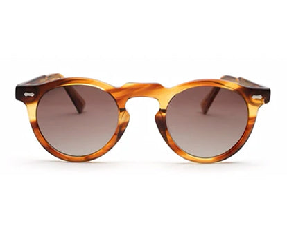 Thick Acetate Clubmaster Sienna Blend Sunglasses