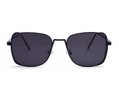 Black Metal Square UV Sunglass for Men