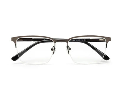 METAL BLACK RECTANGLE EYEGLASSES FOR MEN