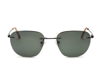 Rimless Square Black Sunglasses