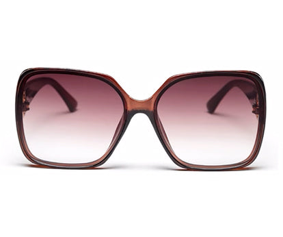 Gradient Brown Square UV Sunglass for Women