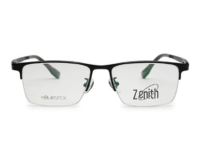 Zenith Titanium Half-Rimmed Black Frame