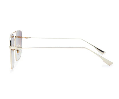 Gradual Brown Square Shaped Golden Frame UV Sunglass for Men & Women