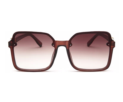 Gradient Brown Large Squared UV Sunglass