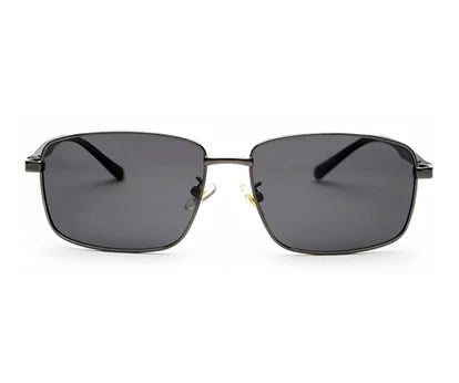 Black/Gunmetal Rectangle Polarized Sunglass for Men