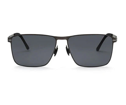 Zenith UV400 Titanium Large Black Polarized Goggles for Men with Grey Temple