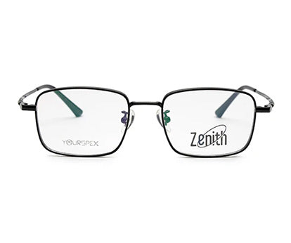 Zenith Titanium Metallic Black Square Frames
