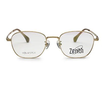 Zenith Titanium Gold Square Spectacles