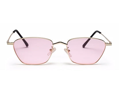 Pink Shade Rectangle Shaped UV Sunglass