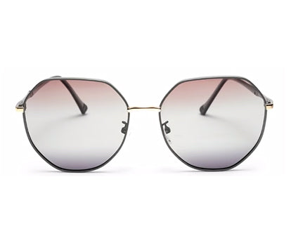 Gradient Light Brown Round UV Protection Sunglass for Men & Women